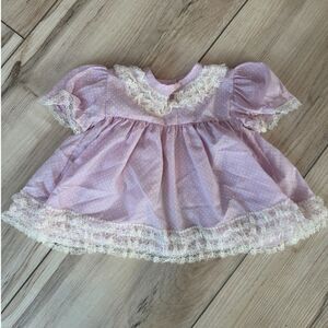 1970s Vintage Baby Girl Dress- 6-9mos
